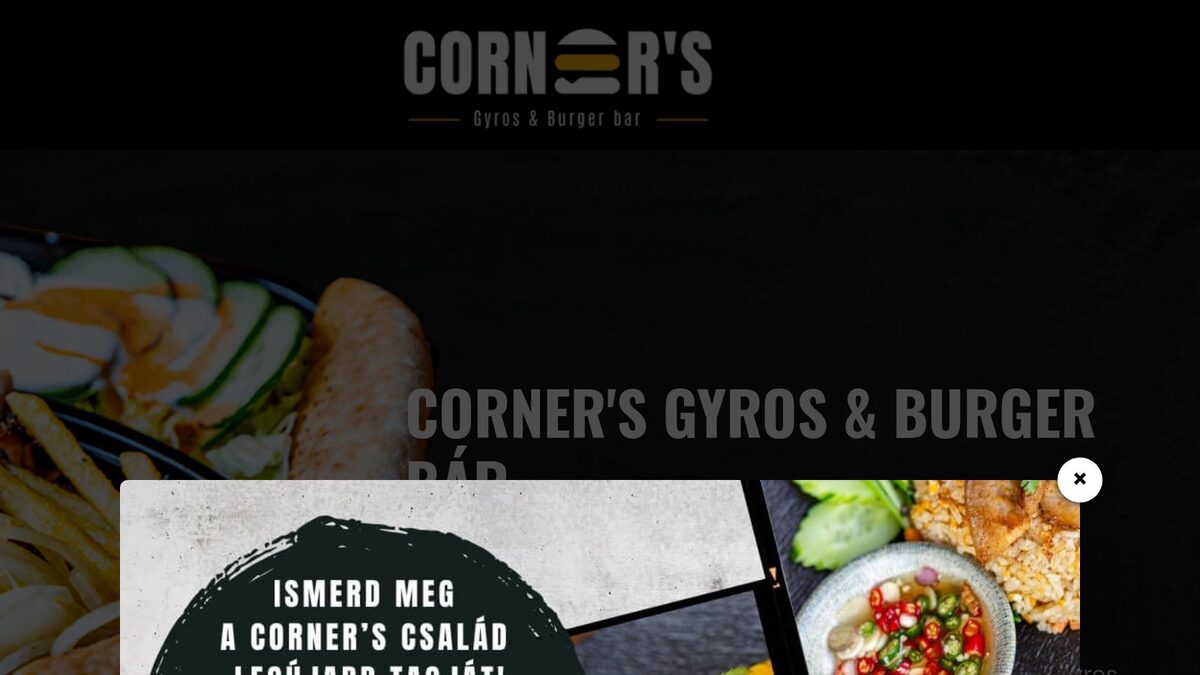 cornersgyros.hu — Corner's Gyros & Burger