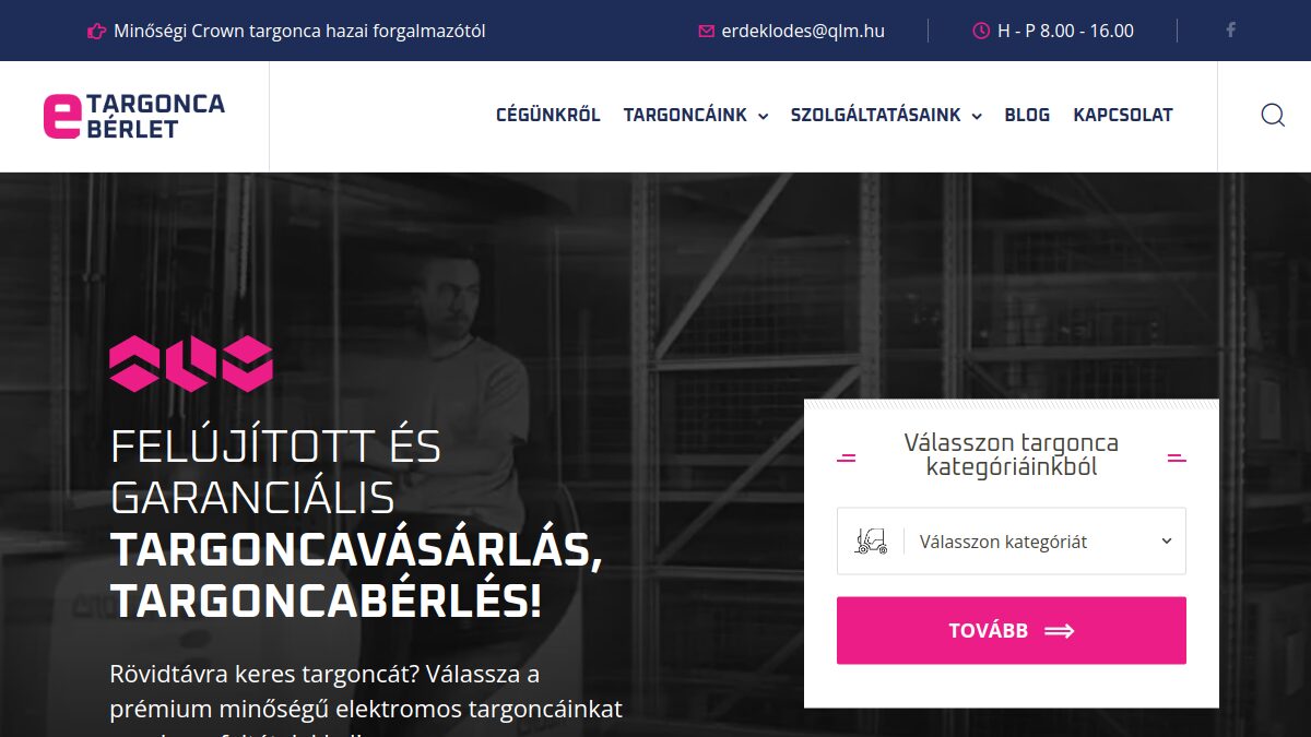 e-targoncaberlet.hu — kezdőlap